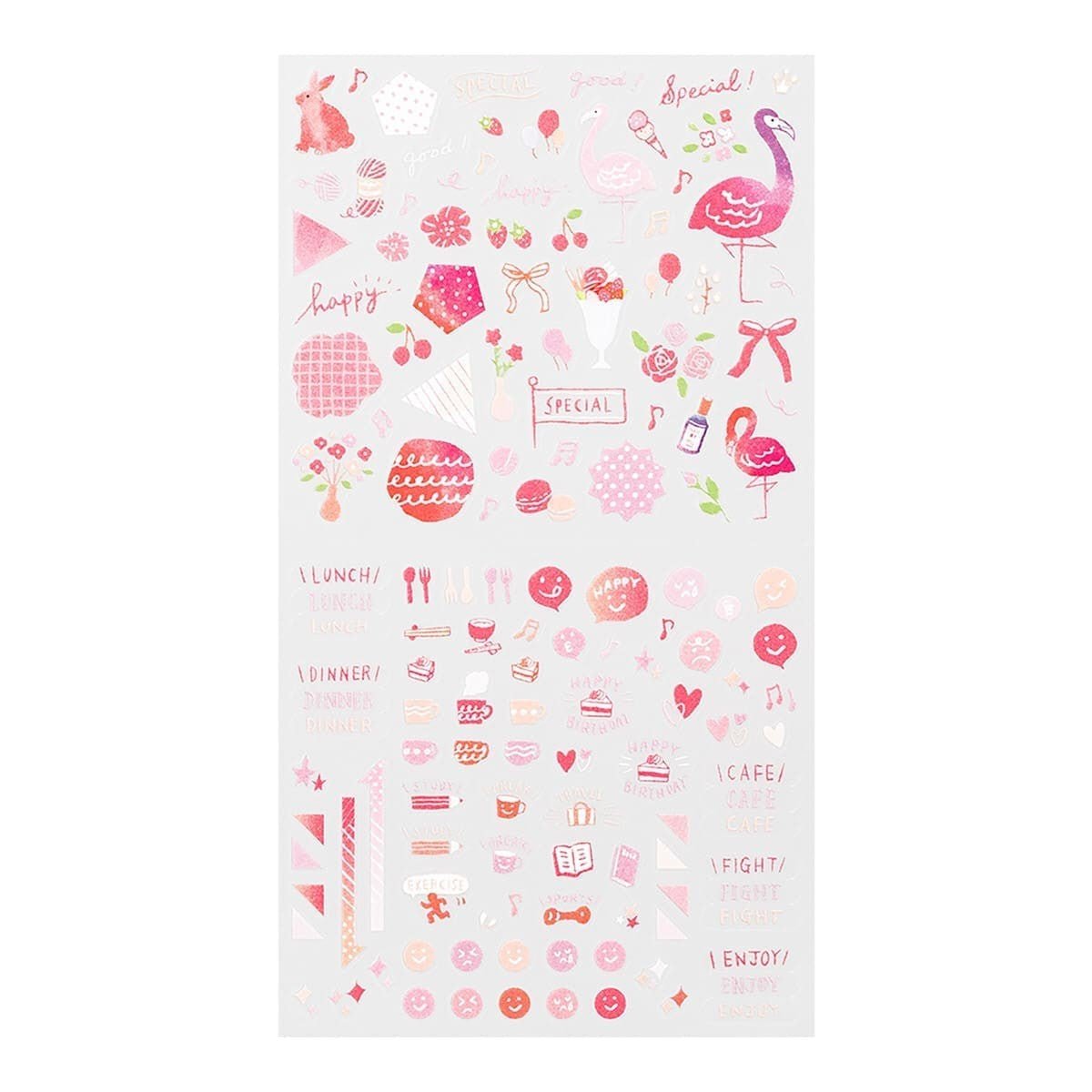 Midori Kalenderstickers Färgtema - Pink - 2 - Midori - Tidformera