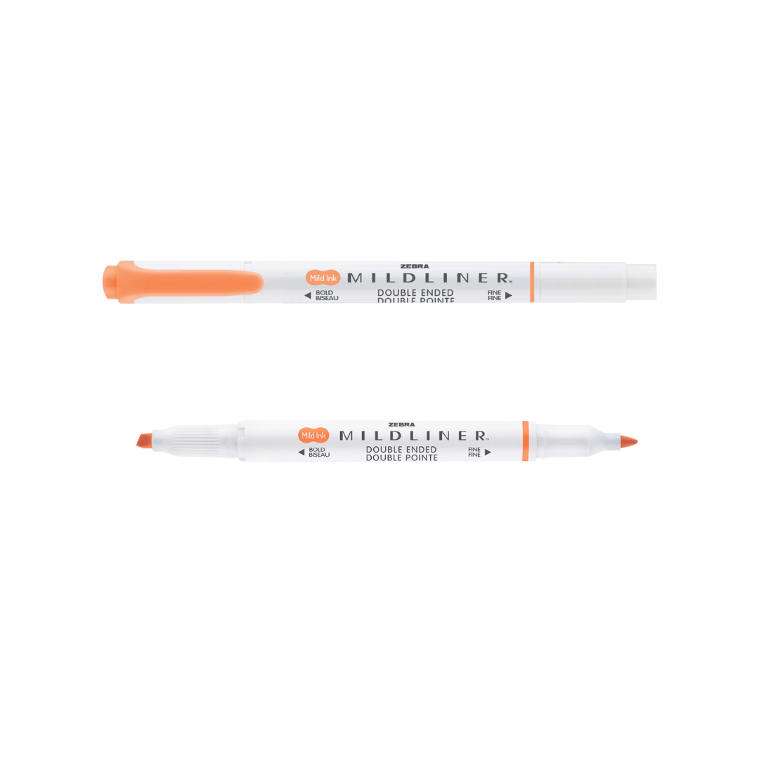 Mildliner Överstrykningspenna - Apricot från Zebra - Orange överstrykningspenna - Tidformera