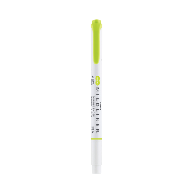 Mildliner Överstrykningspenna - Citrus green från Zebra - Limegrön överstrykningspenna med lock - Tidformera