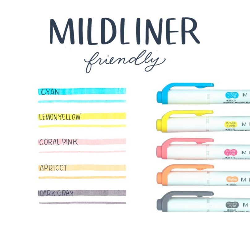 Mildliner Överstrykningspenna - Cyan - 3 - Zebra - Tidformera