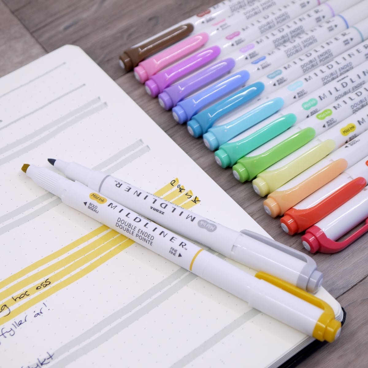 Mildliner Överstrykningspenna - Green - 2 - Zebra - Tidformera