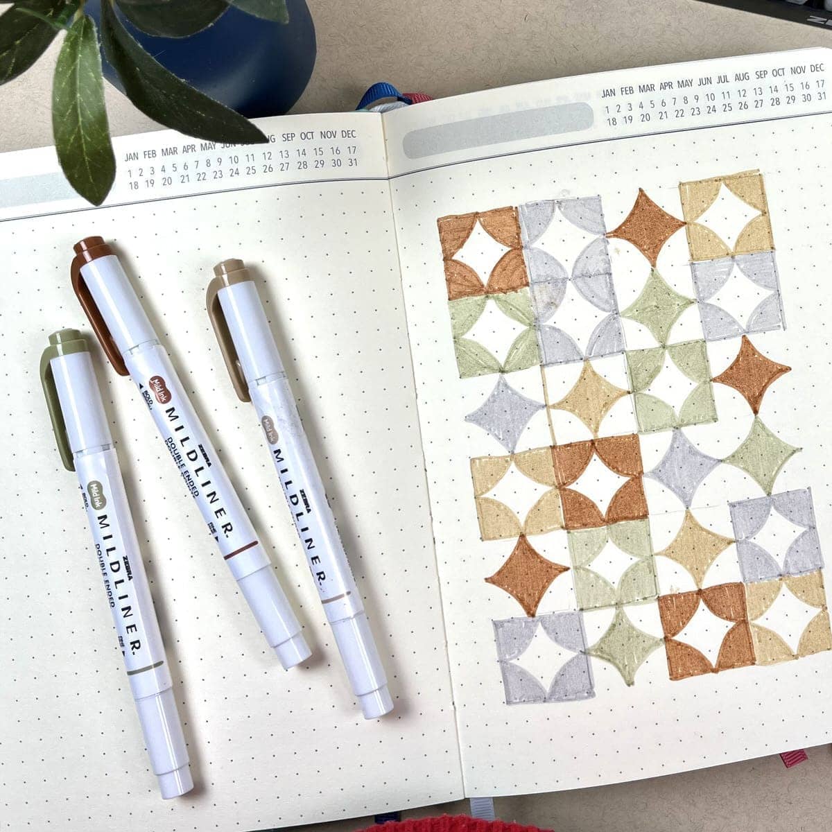 Mildliner Överstrykningspennor 5 - pack - Neutral - 3 - Zebra - Tidformera