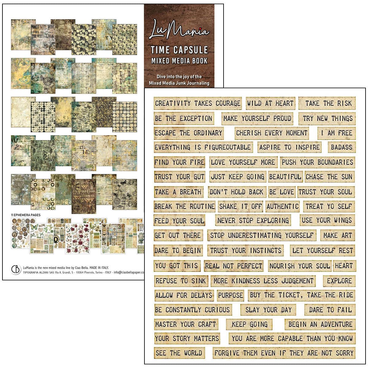 Mixed media book - Time capsule - 27 - Ciao Bella - Tidformera