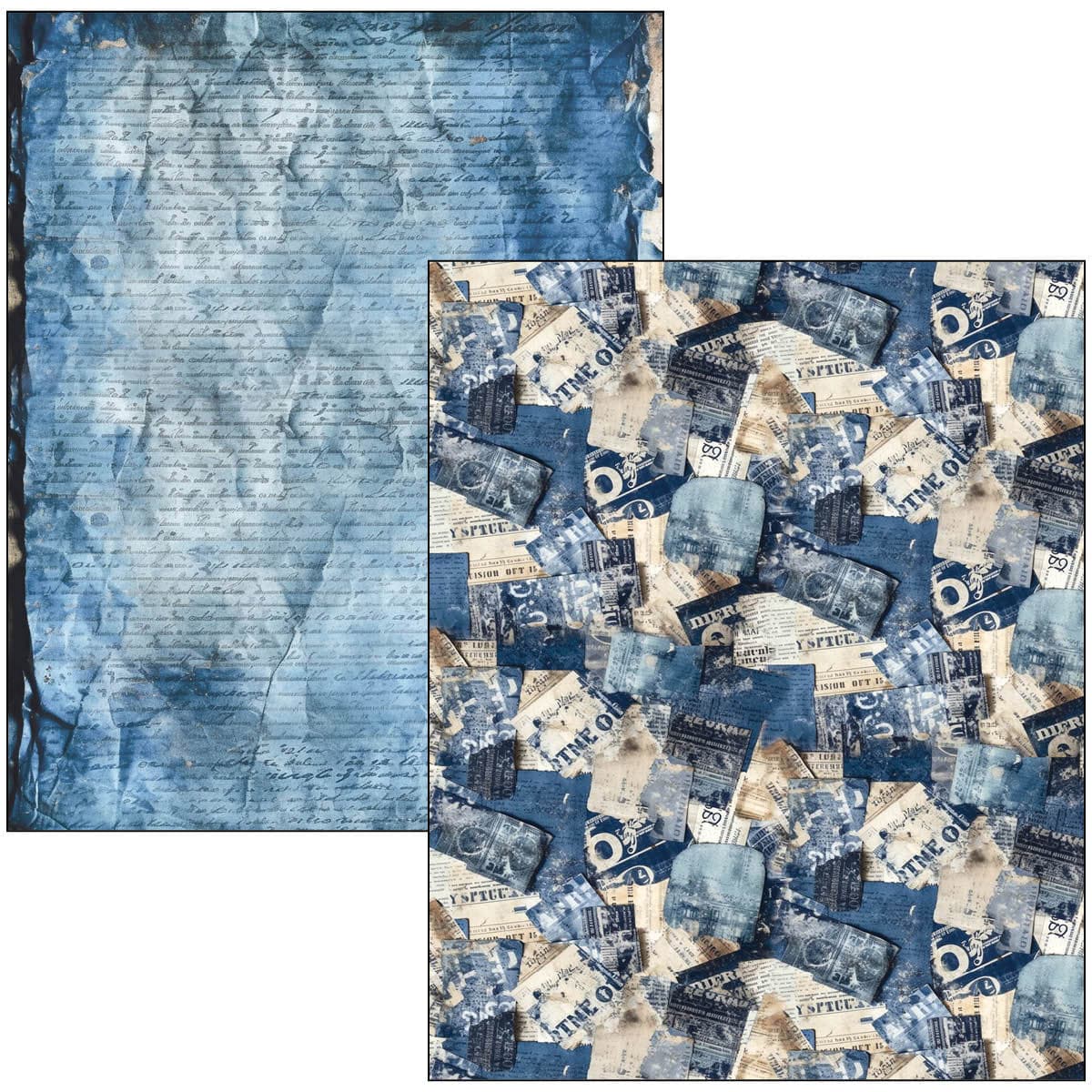 Mixed media book - Urban blue denim - 7 - Ciao Bella - Tidformera