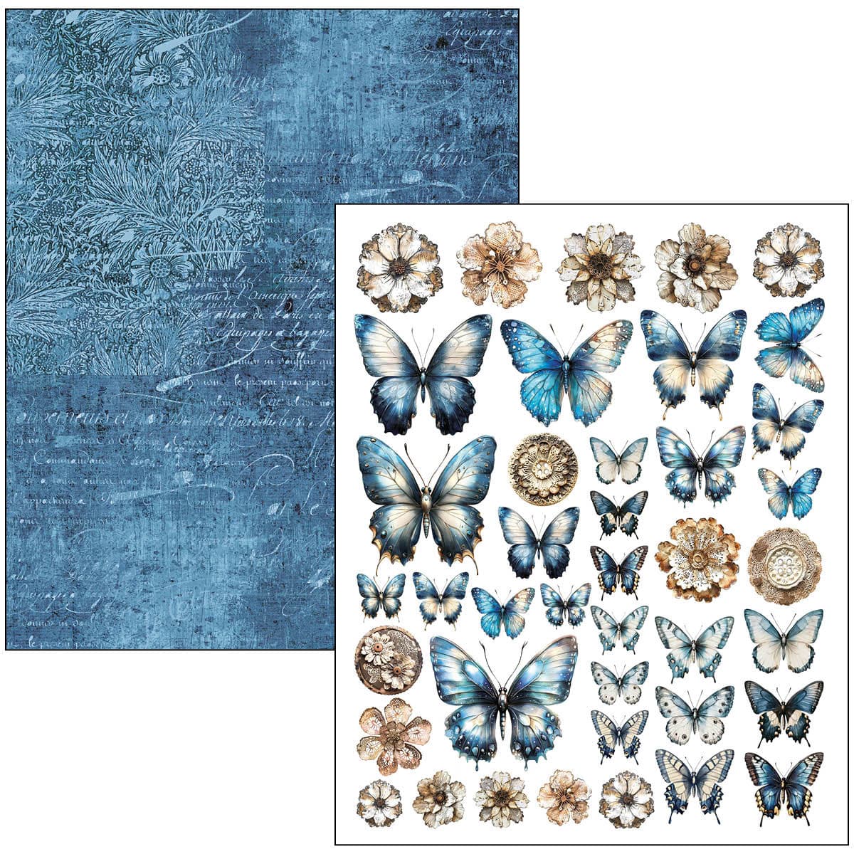 Mixed media book - Urban blue denim - 25 - Ciao Bella - Tidformera