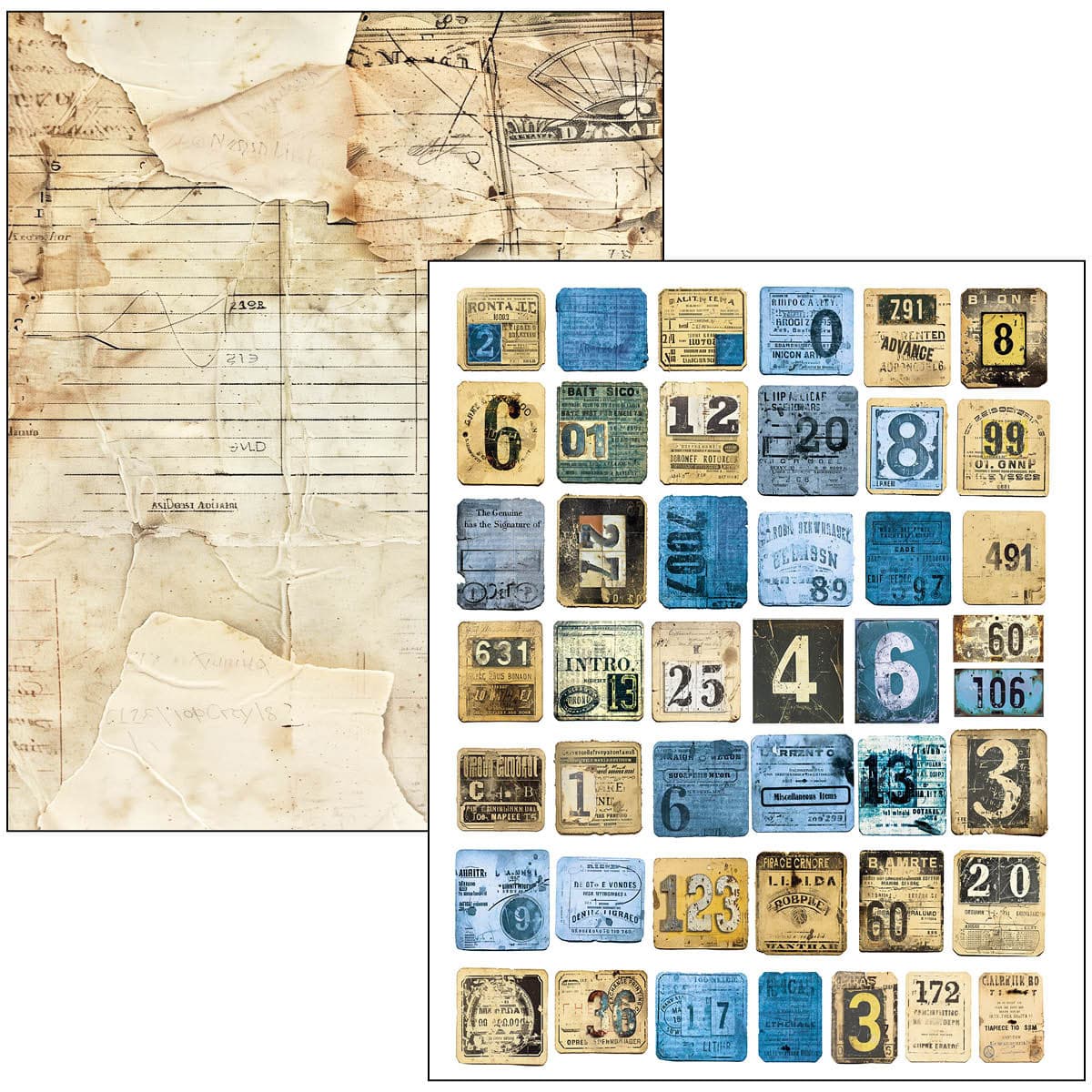 Mixed media book - Urban blue denim - 21 - Ciao Bella - Tidformera