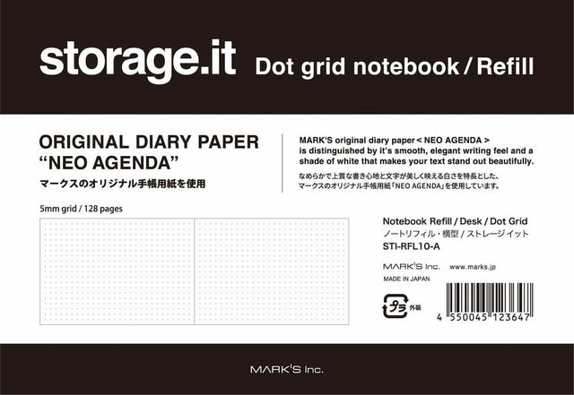 Notebook Storage.it A6 Desk Dotted - Refill - 1 - Mark's Inc - Tidformera