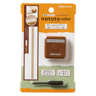 Nototo Roller Stamp - Sepia - Tartan Check - 1 - Shachihata - Tidformera