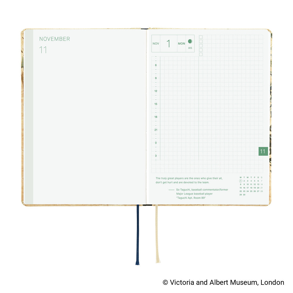 Hobonichi HON A6 The V&A Series: Vine - 2027