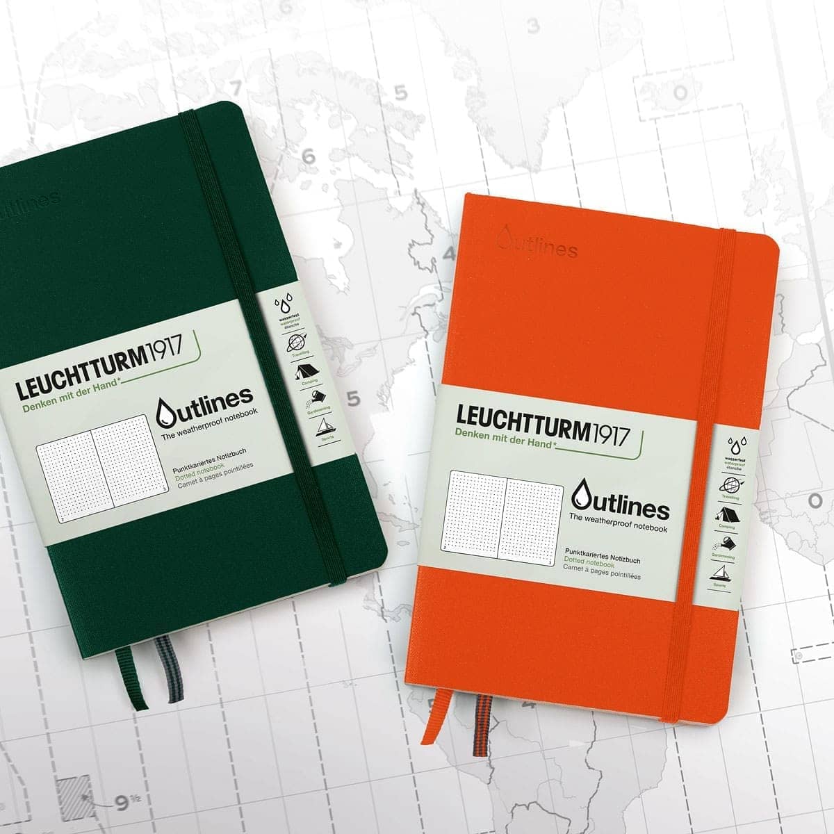 Outlines Dotted B6 - Signal orange - 4 - Leuchtturm1917 - Tidformera