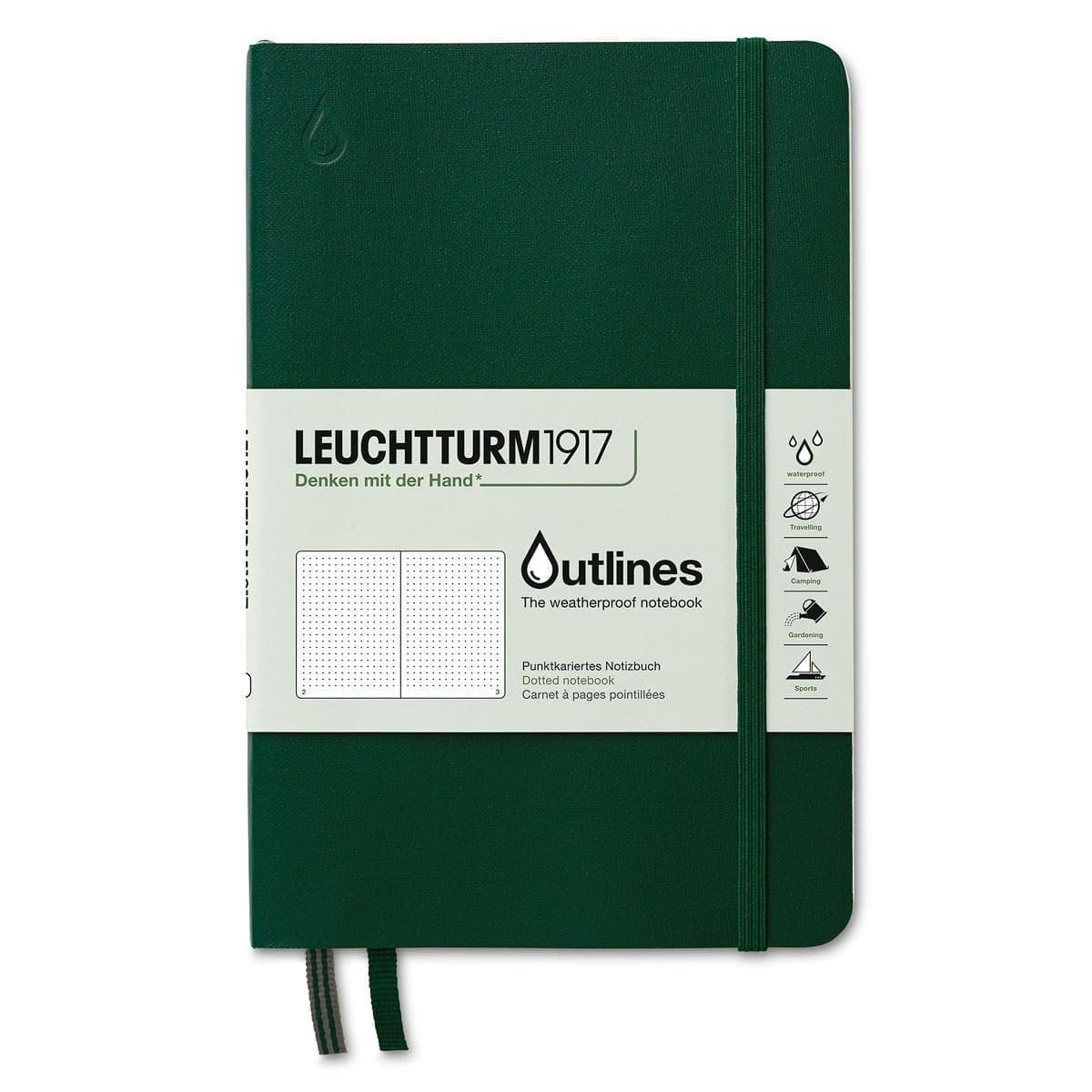 Outlines Dotted B6 - Walden green från Leuchtturm1917 - Grön anteckningsbok - Tidformera