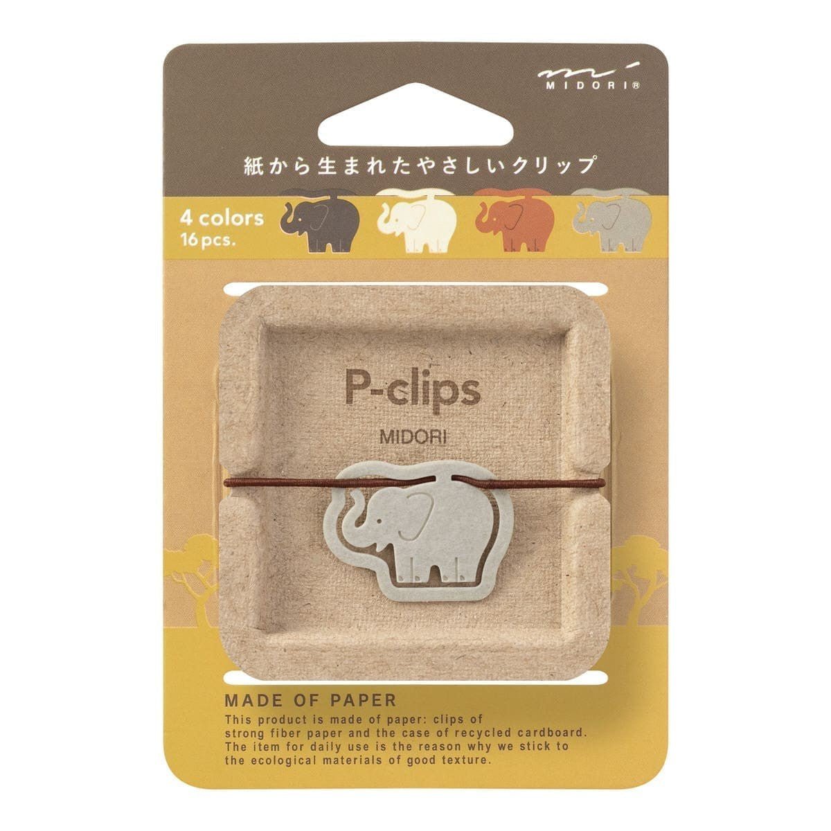 P-clips Gem i papp - Elephant - Midori - Tidformera