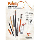 Paint ON Mix media - A6 - 1 - Clairefontaine - Tidformera