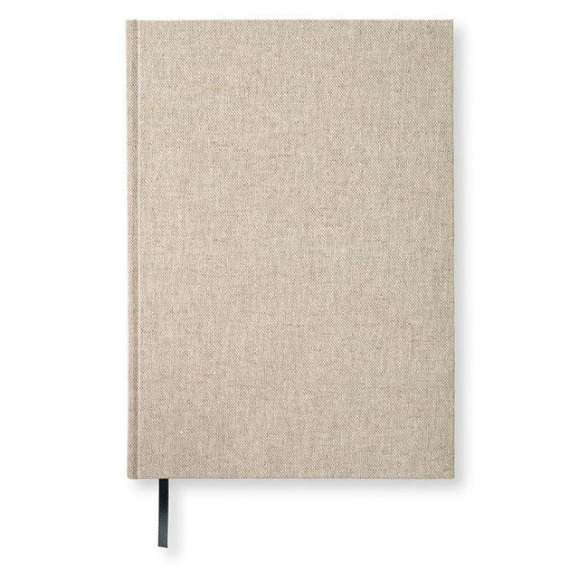 Paperstyle anteckningsböcker A4 Olinjerad Rough Linen 192 s från Paperstyle - Beige anteckningsbok - Tidformera