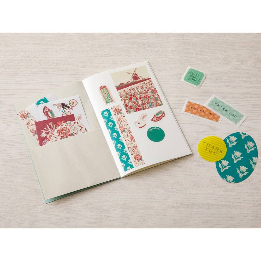 Peelable Sticker Book - Blue - 7 - Midori - Tidformera