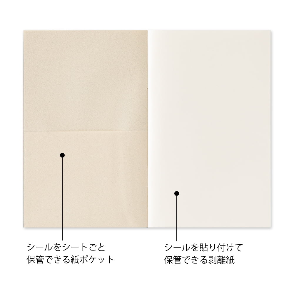 Peelable Sticker Book - Gray - 4 - Midori - Tidformera