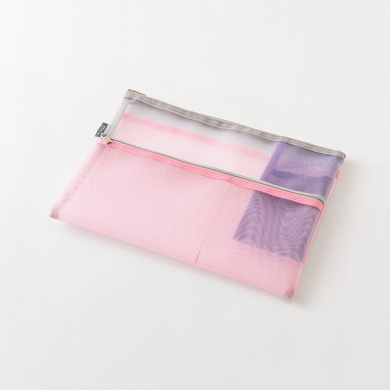 Pen & Tool Pouch Mesh B5 - Pink - 2 - Midori - Tidformera