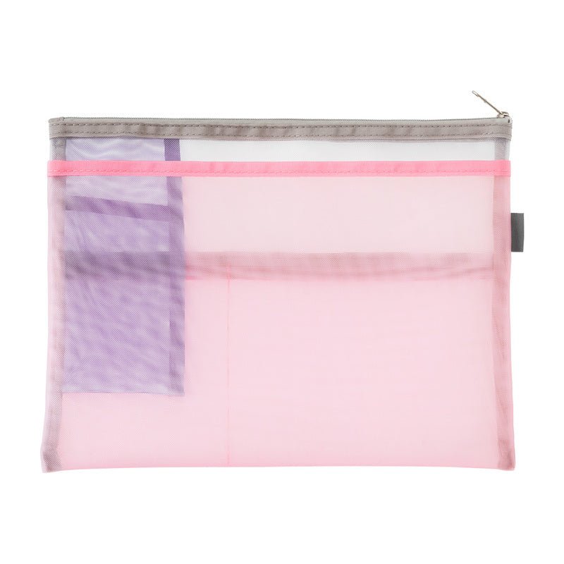 Pen & Tool Pouch Mesh B5 - Pink - 4 - Midori - Tidformera