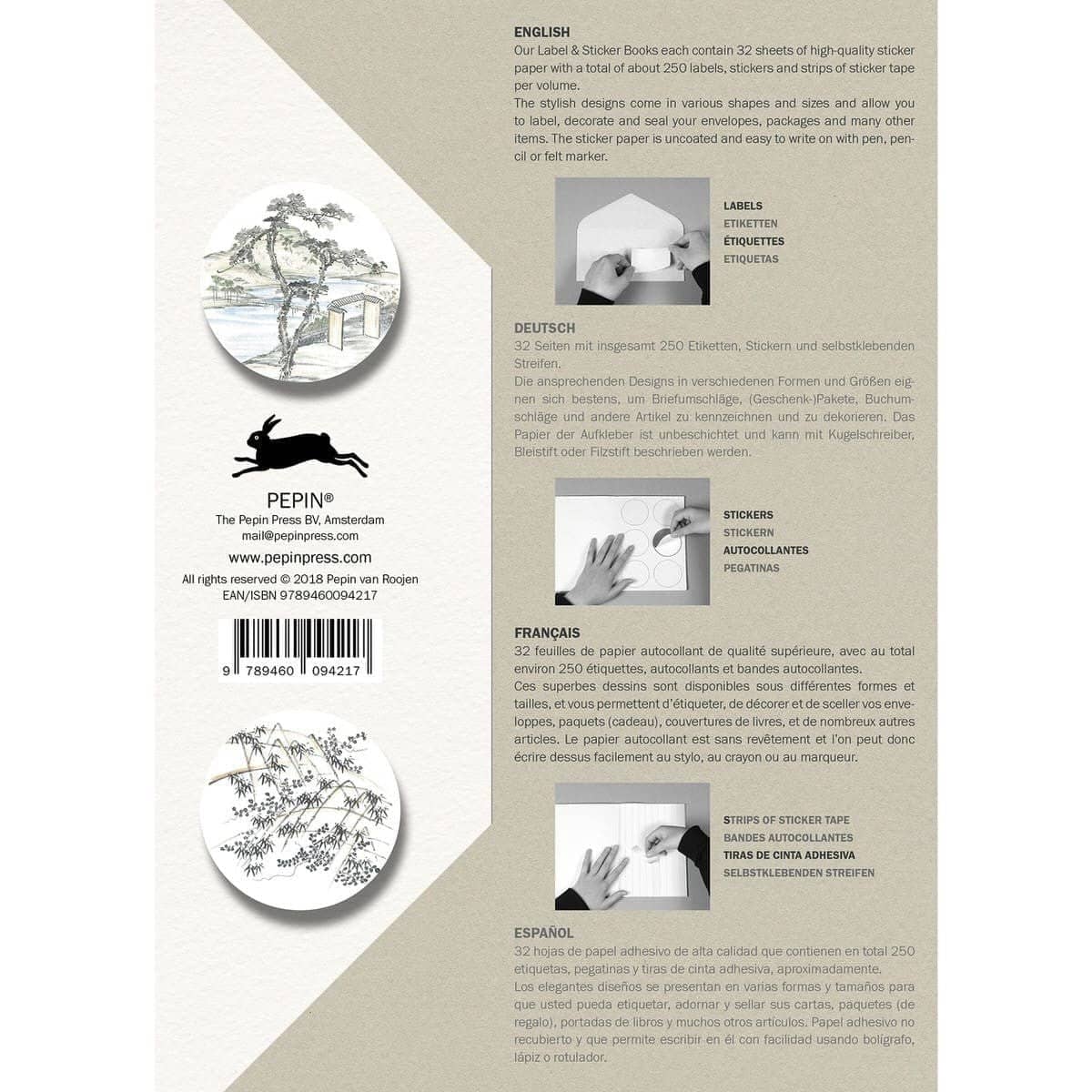 Pepin Labels, stickers & tape Sticker book - Japan style - 5 - Pepin Press - Tidformera