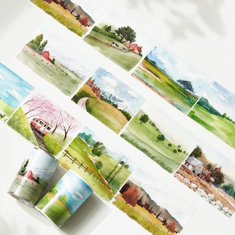 Pet tape Countryside Escapade - 66,5 mm - 4 - Washi Tape Shop - Tidformera