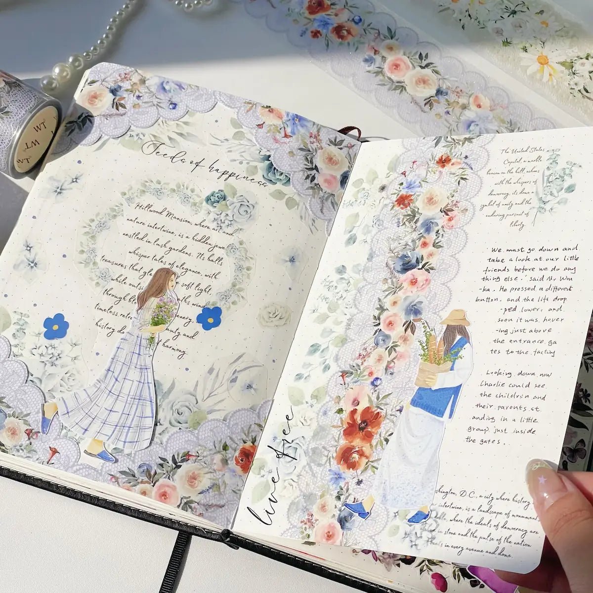 PET Tape Fleur de Lune - 55 mm - 3 - Washi Tape Shop - Tidformera