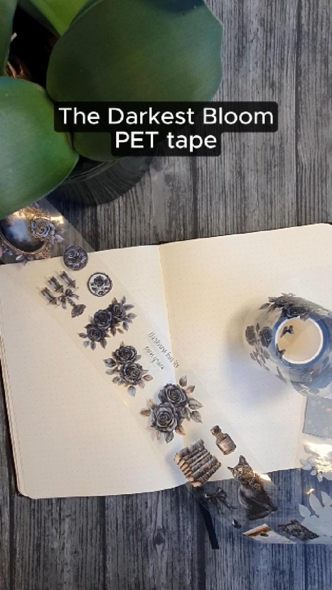 Pet Tape - Lana - 65 mm - The Darkest Bloom - 3 - Lana's Scrap Shop - Tidformera
