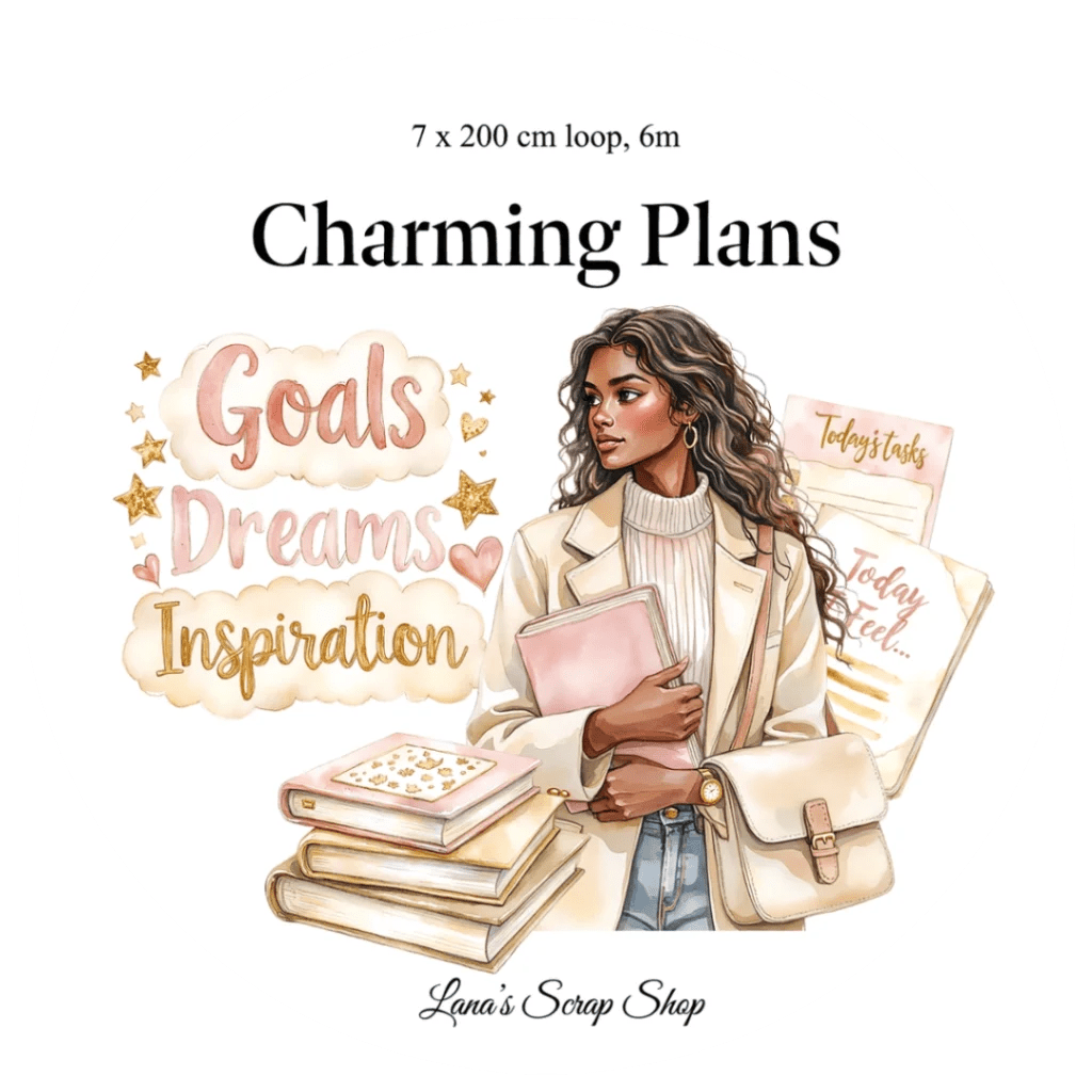 Pet Tape - Lana - 70 mm - Charming Plans - 2 - Lana's Scrap Shop - Tidformera