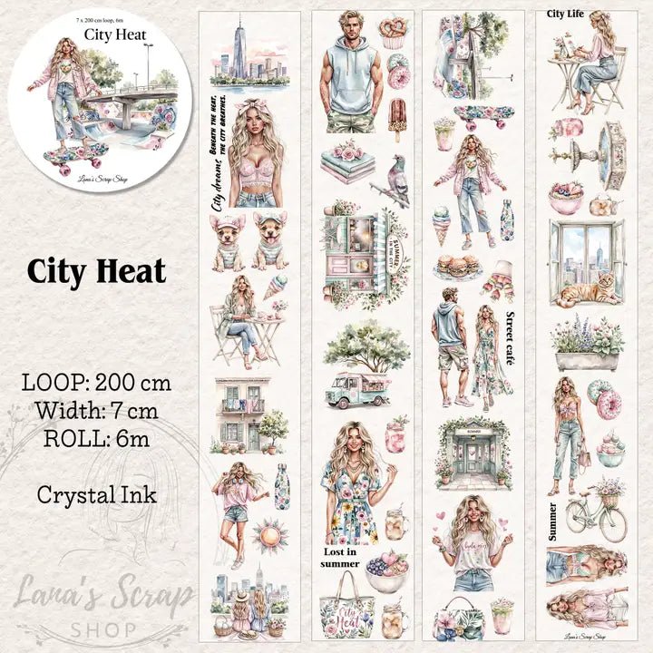 Pet Tape - Lana - 70 mm - City Heat - 1 - Lana's Scrap Shop - Tidformera