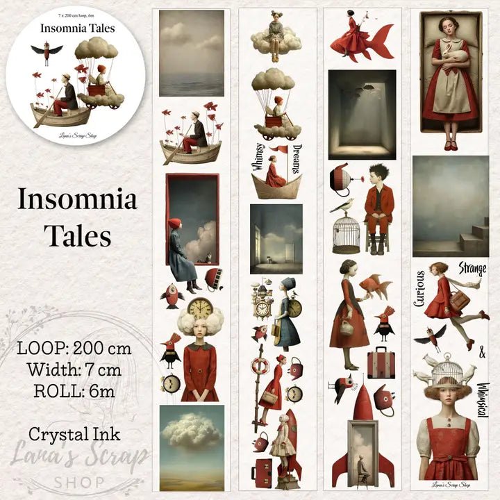 Pet Tape - Lana - 70 mm - Insomnia Tales - 1 - Lana's Scrap Shop - Tidformera