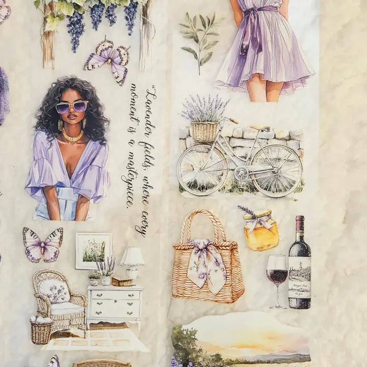 Pet Tape - Lana - 70 mm - Lavender Fields - 4 - Lana's Scrap Shop - Tidformera
