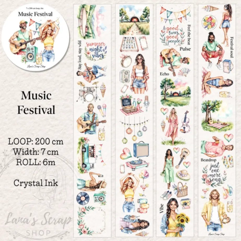 Pet Tape - Lana - 70 mm - Music Festival - 2 - Lana's Scrap Shop - Tidformera