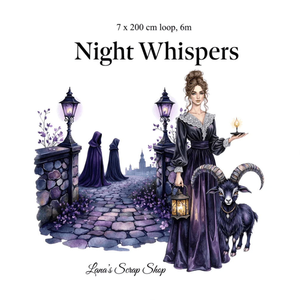 Pet Tape - Lana - 70 mm - Night Whispers - 3 - Lana's Scrap Shop - Tidformera