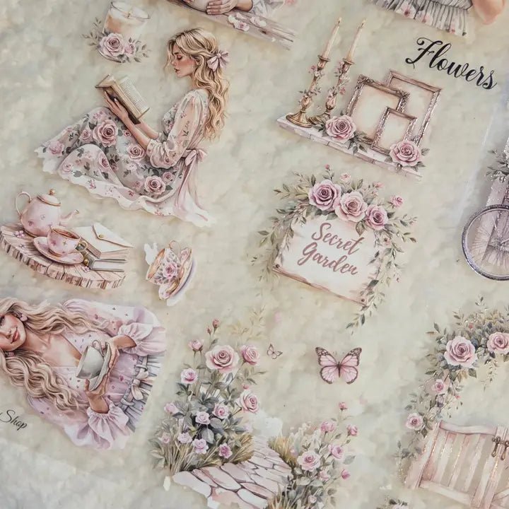 Pet Tape - Lana - 70 mm - Romantic Garden - 3 - Lana's Scrap Shop - Tidformera