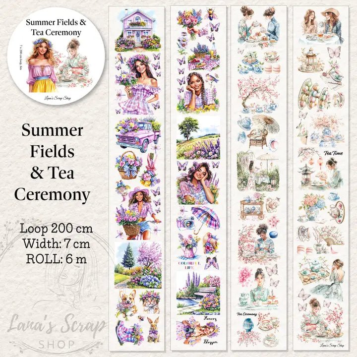 Pet Tape - Lana - 70 mm - Summer Fields & Tea Ceremony - 1 - Lana's Scrap Shop - Tidformera