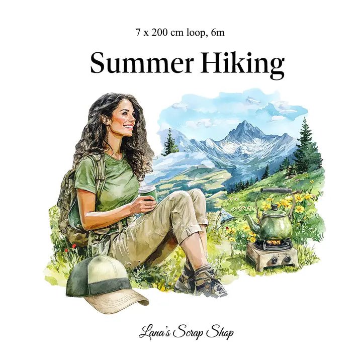 Pet Tape - Lana - 70 mm - Summer Hiking - 3 - Lana's Scrap Shop - Tidformera