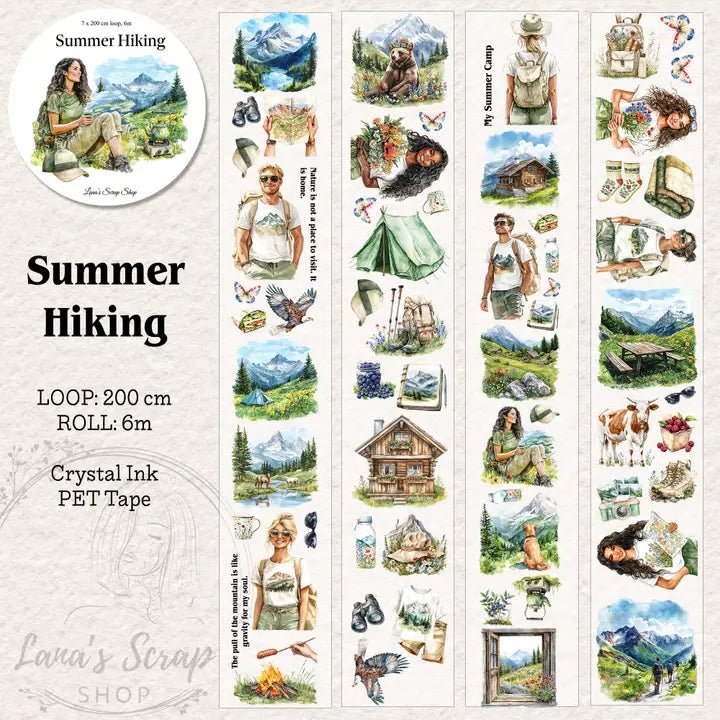 Pet Tape - Lana - 70 mm - Summer Hiking - 2 - Lana's Scrap Shop - Tidformera