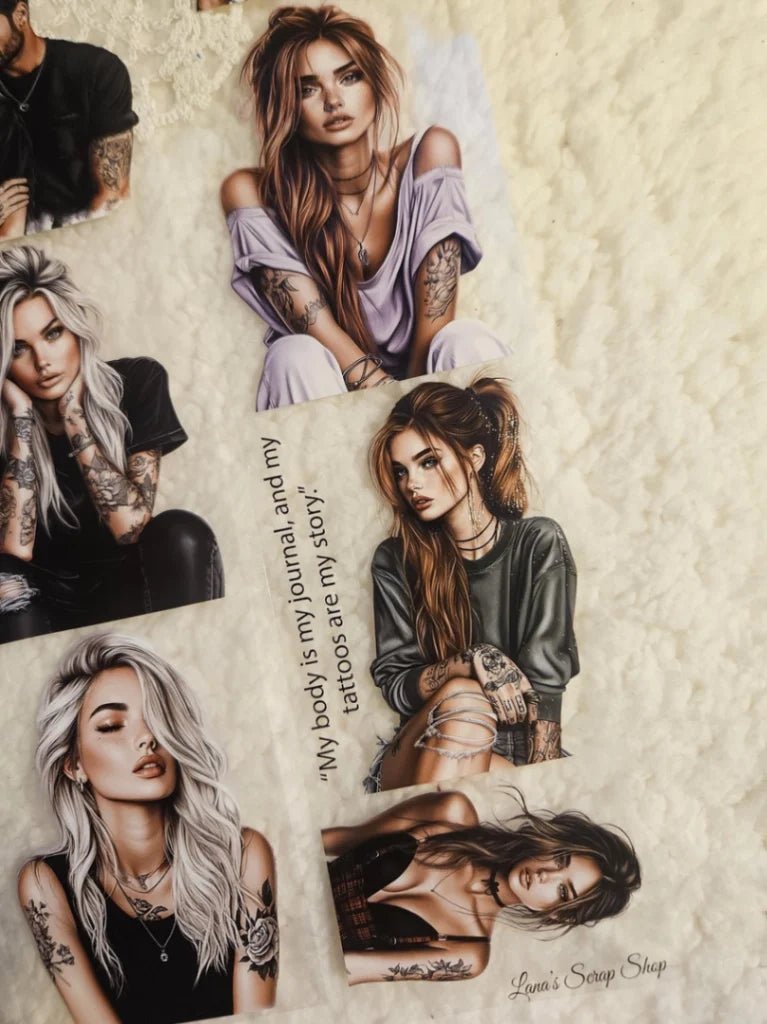 Pet Tape - Lana - 70 mm - Tattoo Girls - 6 - Lana's Scrap Shop - Tidformera