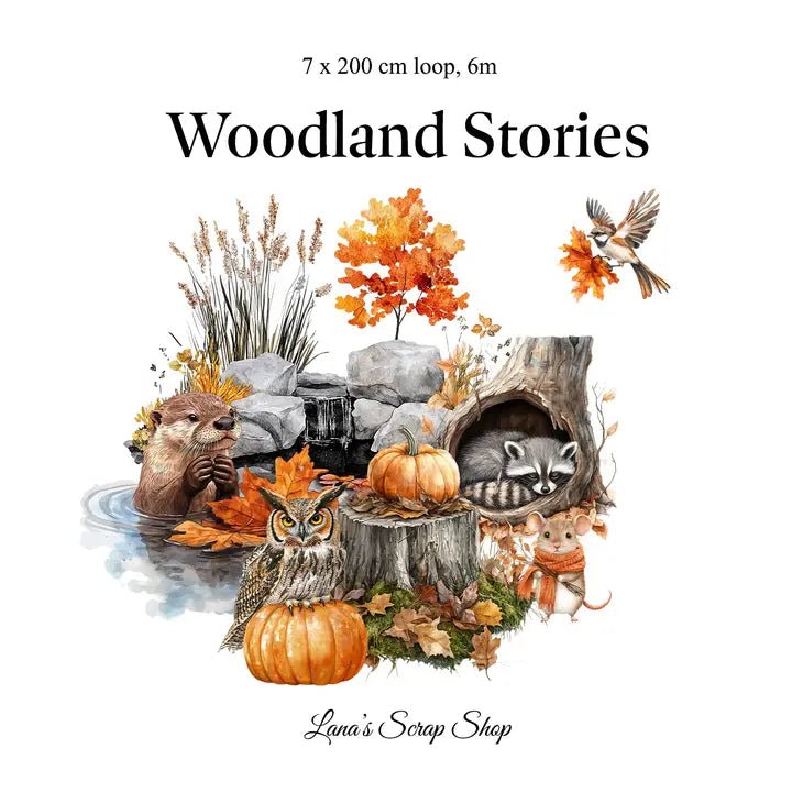 Pet Tape - Lana - 70 mm - Woodland Stories - 3 - Lana's Scrap Shop - Tidformera