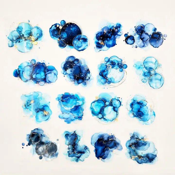 Pet Tape - MIC - Blue Splash Foiled & Embossed 60 mm - 3 - MIC & MIM Premium Paper Shop - Tidformera