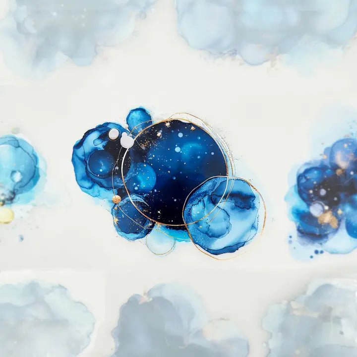 Pet Tape - MIC - Blue Splash Foiled & Embossed 60 mm - 6 - MIC & MIM Premium Paper Shop - Tidformera