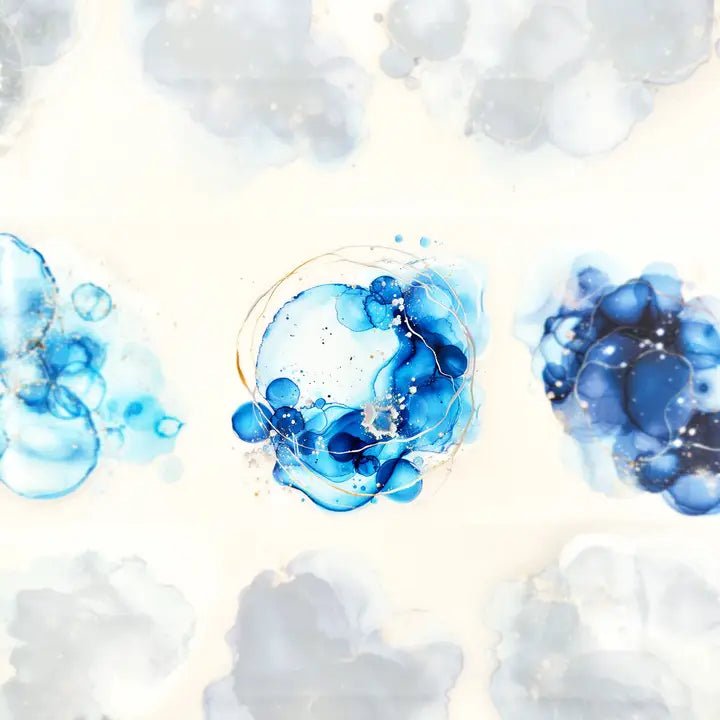 Pet Tape - MIC - Blue Splash Foiled & Embossed 60 mm - 4 - MIC & MIM Premium Paper Shop - Tidformera