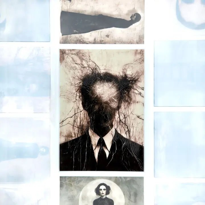 Pet Tape - MIC - Creepy People Glossy & Embossed 60 mm - 4 - MIC & MIM Premium Paper Shop - Tidformera