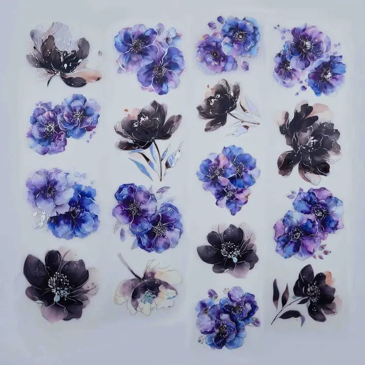Pet Tape - MIC - Dark Blooms Foiled & Embossed 60 mm - 5 - MIC & MIM Premium Paper Shop - Tidformera