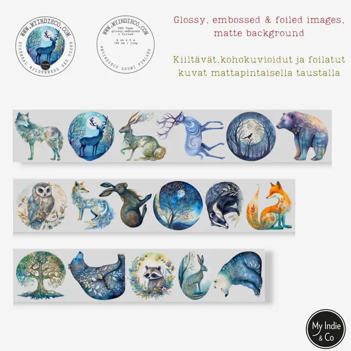Pet Tape - MIC - Ethereal Wilderness Foiled & Embossed 60 mm - 2 - MIC & MIM Premium Paper Shop - Tidformera