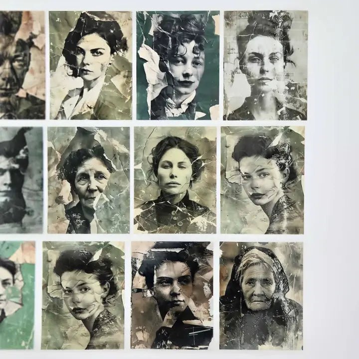 Pet Tape - MIC - Green Portraits Glossy & Embossed 70 mm - 6 - MIC & MIM Premium Paper Shop - Tidformera