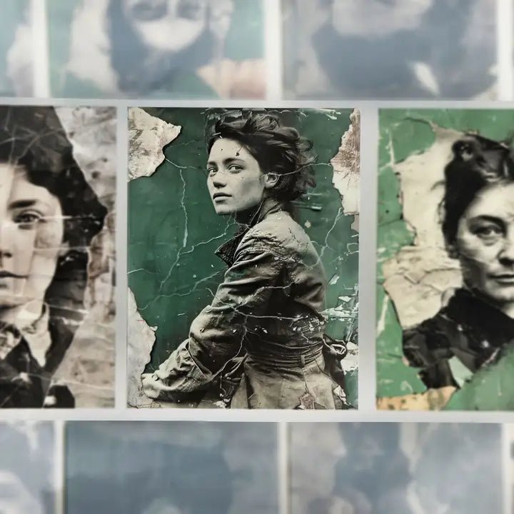 Pet Tape - MIC - Green Portraits Glossy & Embossed 70 mm - 3 - MIC & MIM Premium Paper Shop - Tidformera