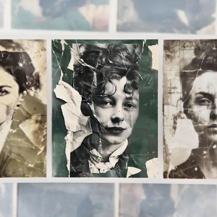 Pet Tape - MIC - Green Portraits Glossy & Embossed 70 mm - 2 - MIC & MIM Premium Paper Shop - Tidformera