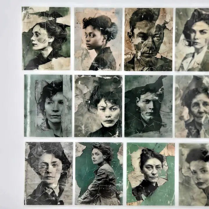 Pet Tape - MIC - Green Portraits Glossy & Embossed 70 mm - 5 - MIC & MIM Premium Paper Shop - Tidformera