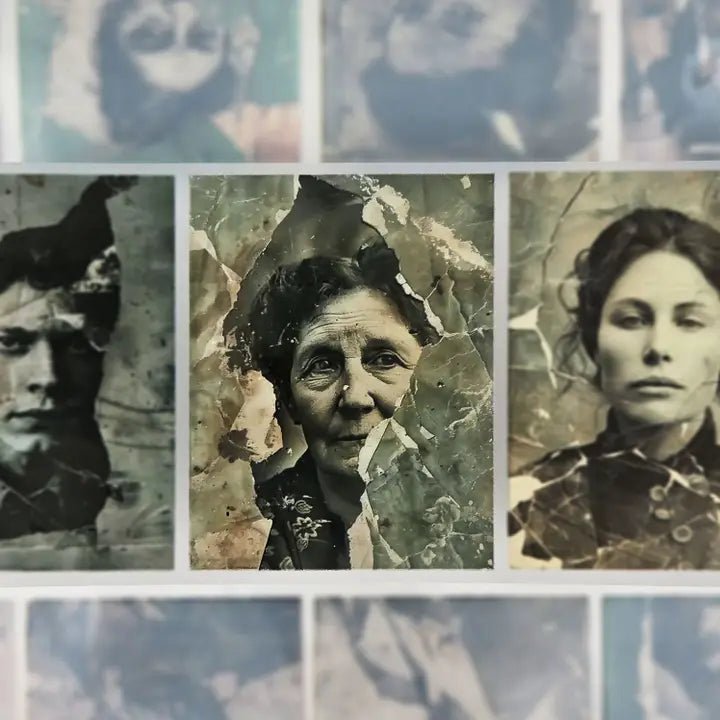 Pet Tape - MIC - Green Portraits Glossy & Embossed 70 mm - 4 - MIC & MIM Premium Paper Shop - Tidformera