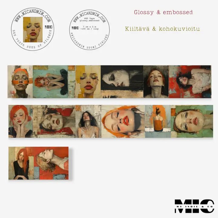 Pet Tape - MIC - Hues of Silence Glossy & Embossed 70 mm - 4 - MIC & MIM Premium Paper Shop - Tidformera